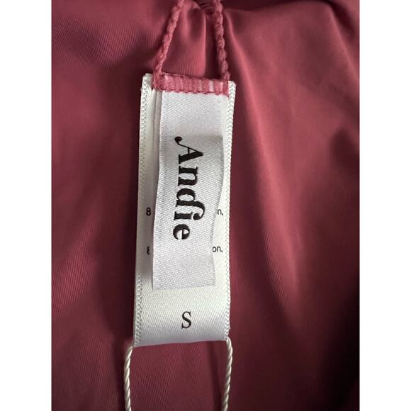 NWT Andie Women's The Symi Cheeky Bikini Swim Bottom Mulberry Pink Size S - Picture 9 of 11